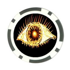 Flame Eye Burning Hot Eye Illustration Poker Chip Card Guard (10 Pack) by Nexatart