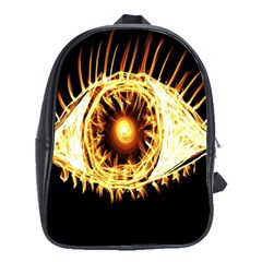 Flame Eye Burning Hot Eye Illustration School Bags(large)  by Nexatart