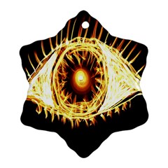 Flame Eye Burning Hot Eye Illustration Ornament (snowflake) by Nexatart