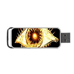 Flame Eye Burning Hot Eye Illustration Portable Usb Flash (one Side) by Nexatart