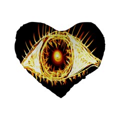 Flame Eye Burning Hot Eye Illustration Standard 16  Premium Heart Shape Cushions by Nexatart