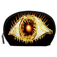 Flame Eye Burning Hot Eye Illustration Accessory Pouches (large)  by Nexatart