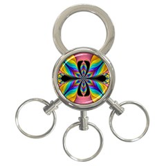 Fractal Butterfly 3-ring Key Chains by Nexatart