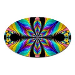 Fractal Butterfly Oval Magnet by Nexatart