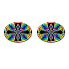 Fractal Butterfly Cufflinks (oval) by Nexatart