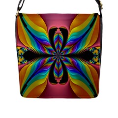 Fractal Butterfly Flap Messenger Bag (l)  by Nexatart