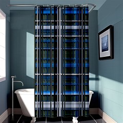 3d Effect Apartments Windows Background Shower Curtain 36  X 72  (stall)  by Nexatart