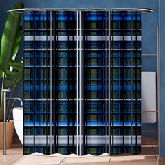 3d Effect Apartments Windows Background Shower Curtain 60  X 72  (medium)  by Nexatart