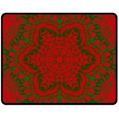 Christmas Kaleidoscope Fleece Blanket (medium)  by Nexatart