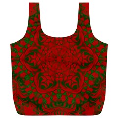 Christmas Kaleidoscope Full Print Recycle Bags (l)  by Nexatart