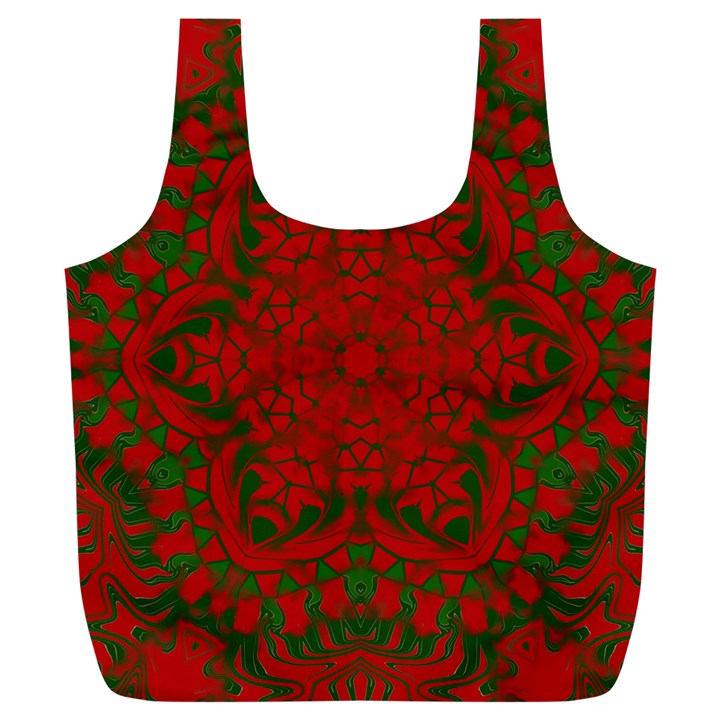 Christmas Kaleidoscope Full Print Recycle Bags (L) 