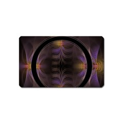 Wallpaper With Fractal Black Ring Magnet (name Card) by Nexatart