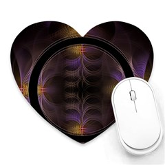 Wallpaper With Fractal Black Ring Heart Mousepads by Nexatart