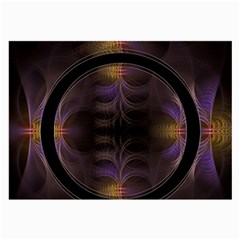 Wallpaper With Fractal Black Ring Large Glasses Cloth (2-side) by Nexatart