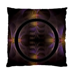 Wallpaper With Fractal Black Ring Standard Cushion Case (two Sides) by Nexatart