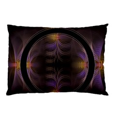 Wallpaper With Fractal Black Ring Pillow Case by Nexatart