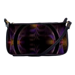 Wallpaper With Fractal Black Ring Shoulder Clutch Bags by Nexatart