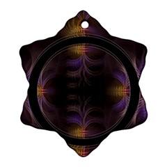 Wallpaper With Fractal Black Ring Ornament (snowflake) by Nexatart