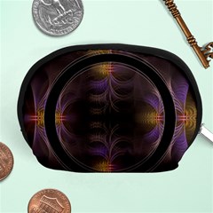 Wallpaper With Fractal Black Ring Accessory Pouches (medium)  by Nexatart