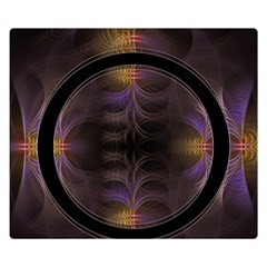 Wallpaper With Fractal Black Ring Double Sided Flano Blanket (small) 