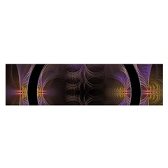 Wallpaper With Fractal Black Ring Satin Scarf (oblong) by Nexatart