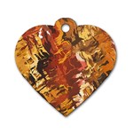 Abstraction Abstract Pattern Dog Tag Heart (Two Sides) Front