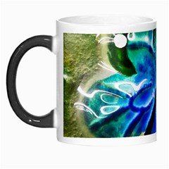 Blue Spotted Butterfly Art In Glass With White Spots Morph Mugs by Nexatart