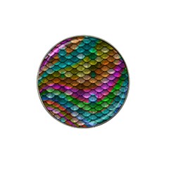 Fish Scales Pattern Background In Rainbow Colors Wallpaper Hat Clip Ball Marker