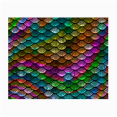 Fish Scales Pattern Background In Rainbow Colors Wallpaper Small Glasses Cloth by Nexatart