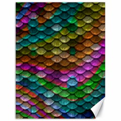 Fish Scales Pattern Background In Rainbow Colors Wallpaper Canvas 18  X 24   by Nexatart