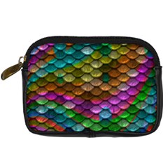 Fish Scales Pattern Background In Rainbow Colors Wallpaper Digital Camera Cases