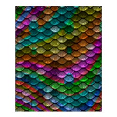 Fish Scales Pattern Background In Rainbow Colors Wallpaper Shower Curtain 60  X 72  (medium)  by Nexatart