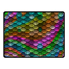 Fish Scales Pattern Background In Rainbow Colors Wallpaper Double Sided Fleece Blanket (small)  by Nexatart