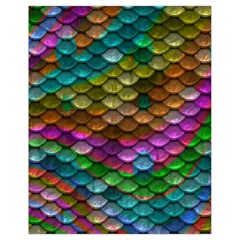 Fish Scales Pattern Background In Rainbow Colors Wallpaper Drawstring Bag (small) by Nexatart