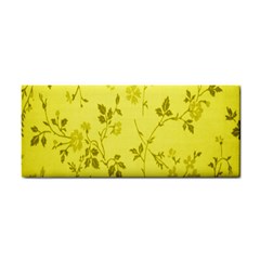 Flowery Yellow Fabric Cosmetic Storage Cases by Nexatart