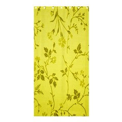 Flowery Yellow Fabric Shower Curtain 36  X 72  (stall)  by Nexatart