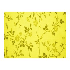 Flowery Yellow Fabric Double Sided Flano Blanket (mini)  by Nexatart