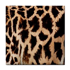 Giraffe Texture Yellow And Brown Spots On Giraffe Skin Tile Coasters by Nexatart