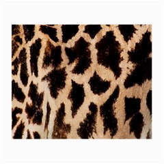 Giraffe Texture Yellow And Brown Spots On Giraffe Skin Small Glasses Cloth (2-side) by Nexatart