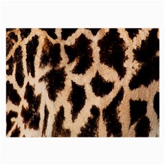 Giraffe Texture Yellow And Brown Spots On Giraffe Skin Large Glasses Cloth by Nexatart