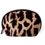 Giraffe Texture Yellow And Brown Spots On Giraffe Skin Accessory Pouches (Large)  Back