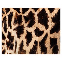 Giraffe Texture Yellow And Brown Spots On Giraffe Skin Double Sided Flano Blanket (medium)  by Nexatart