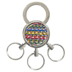 The Eye Of Osiris As Seen On Mediterranean Fishing Boats For Good Luck 3-ring Key Chains by Nexatart