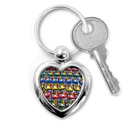 The Eye Of Osiris As Seen On Mediterranean Fishing Boats For Good Luck Key Chains (heart)  by Nexatart