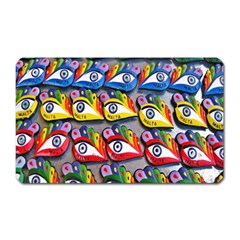 The Eye Of Osiris As Seen On Mediterranean Fishing Boats For Good Luck Magnet (rectangular) by Nexatart