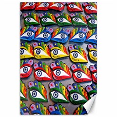 The Eye Of Osiris As Seen On Mediterranean Fishing Boats For Good Luck Canvas 12  X 18   by Nexatart