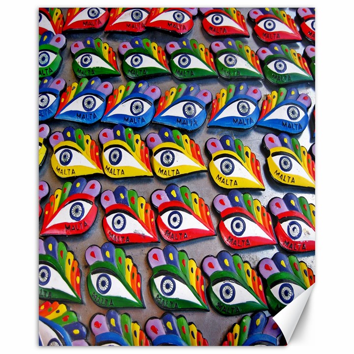 The Eye Of Osiris As Seen On Mediterranean Fishing Boats For Good Luck Canvas 16  x 20  