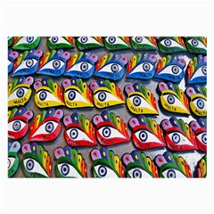 The Eye Of Osiris As Seen On Mediterranean Fishing Boats For Good Luck Large Glasses Cloth by Nexatart