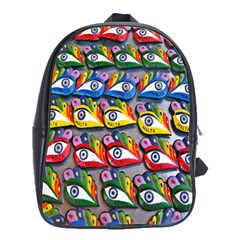 The Eye Of Osiris As Seen On Mediterranean Fishing Boats For Good Luck School Bags(large)  by Nexatart