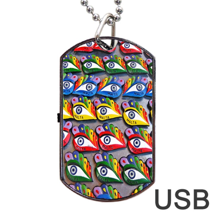 The Eye Of Osiris As Seen On Mediterranean Fishing Boats For Good Luck Dog Tag USB Flash (Two Sides)